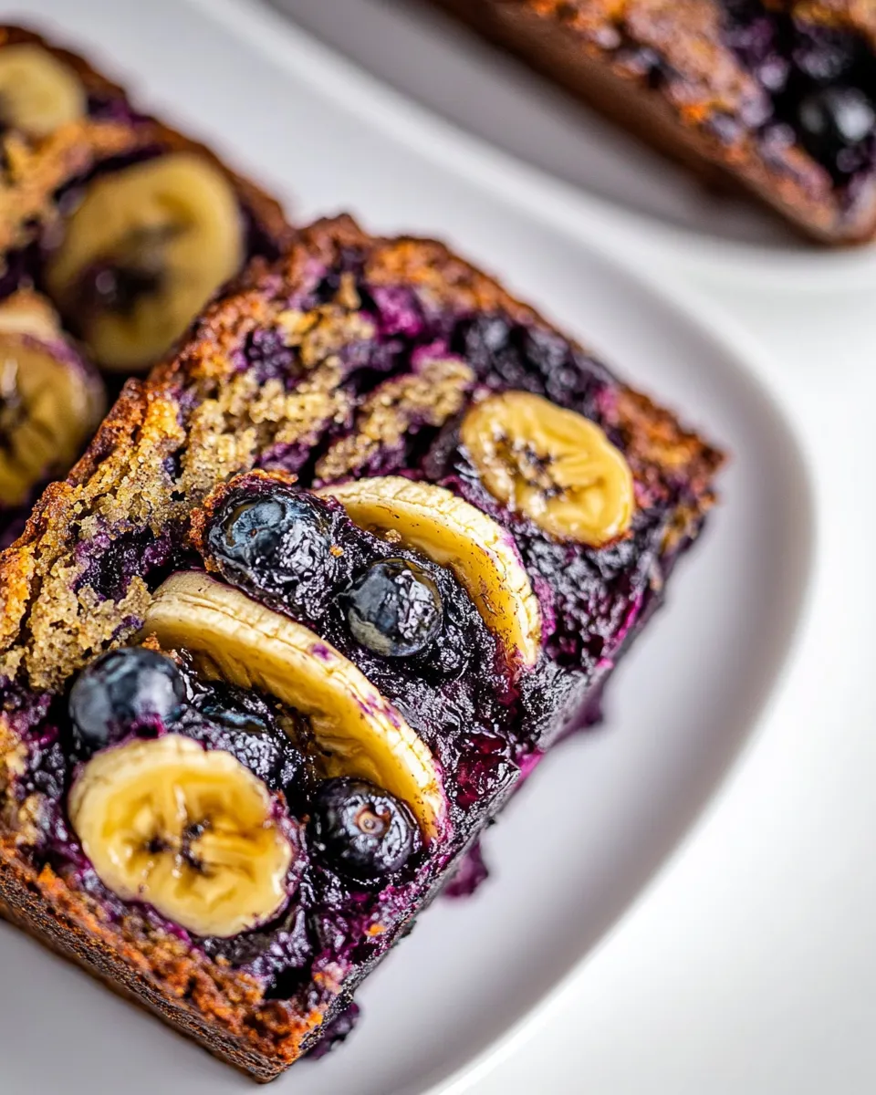 Delicious Healthy Blueberry Banana Bread shot