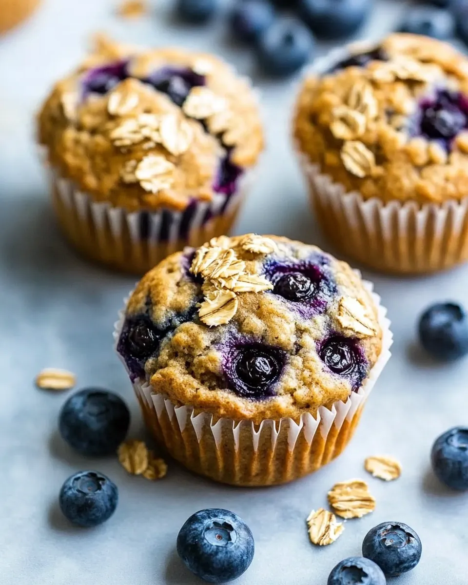 Delicious Healthy Blueberry Muffins shot