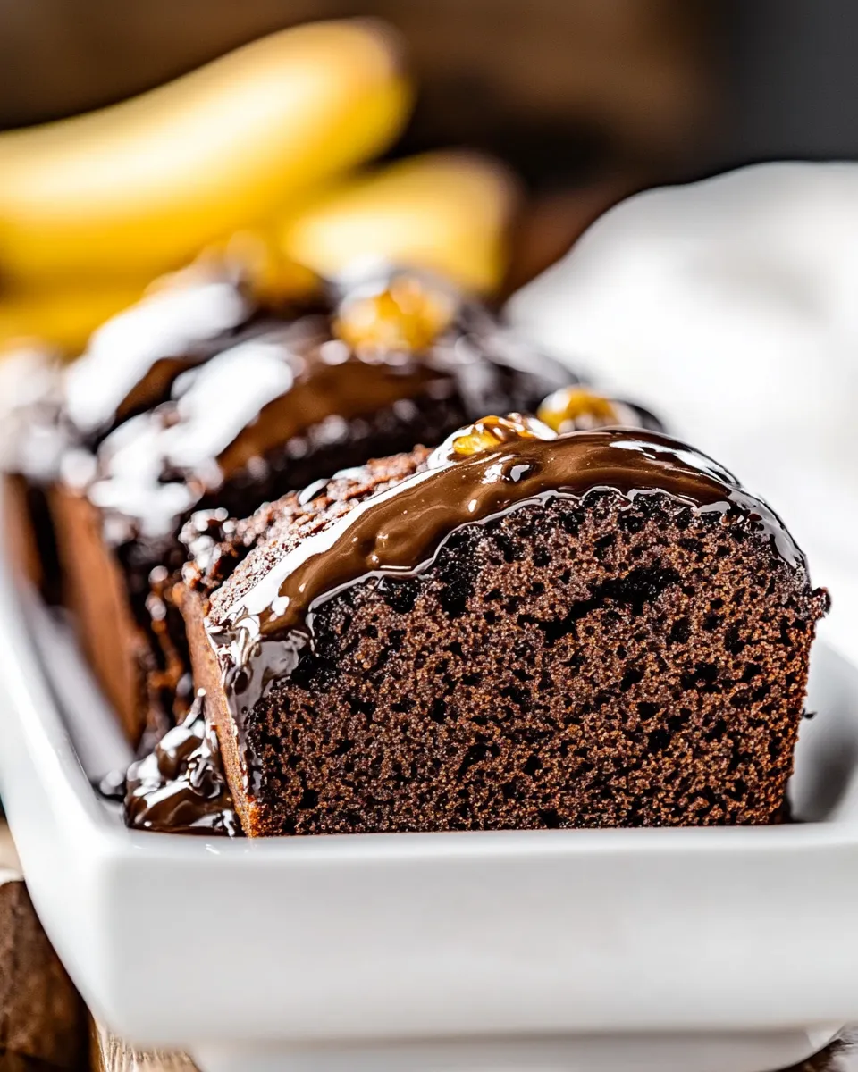 Homemade Healthy Chocolate Banana Bread photo