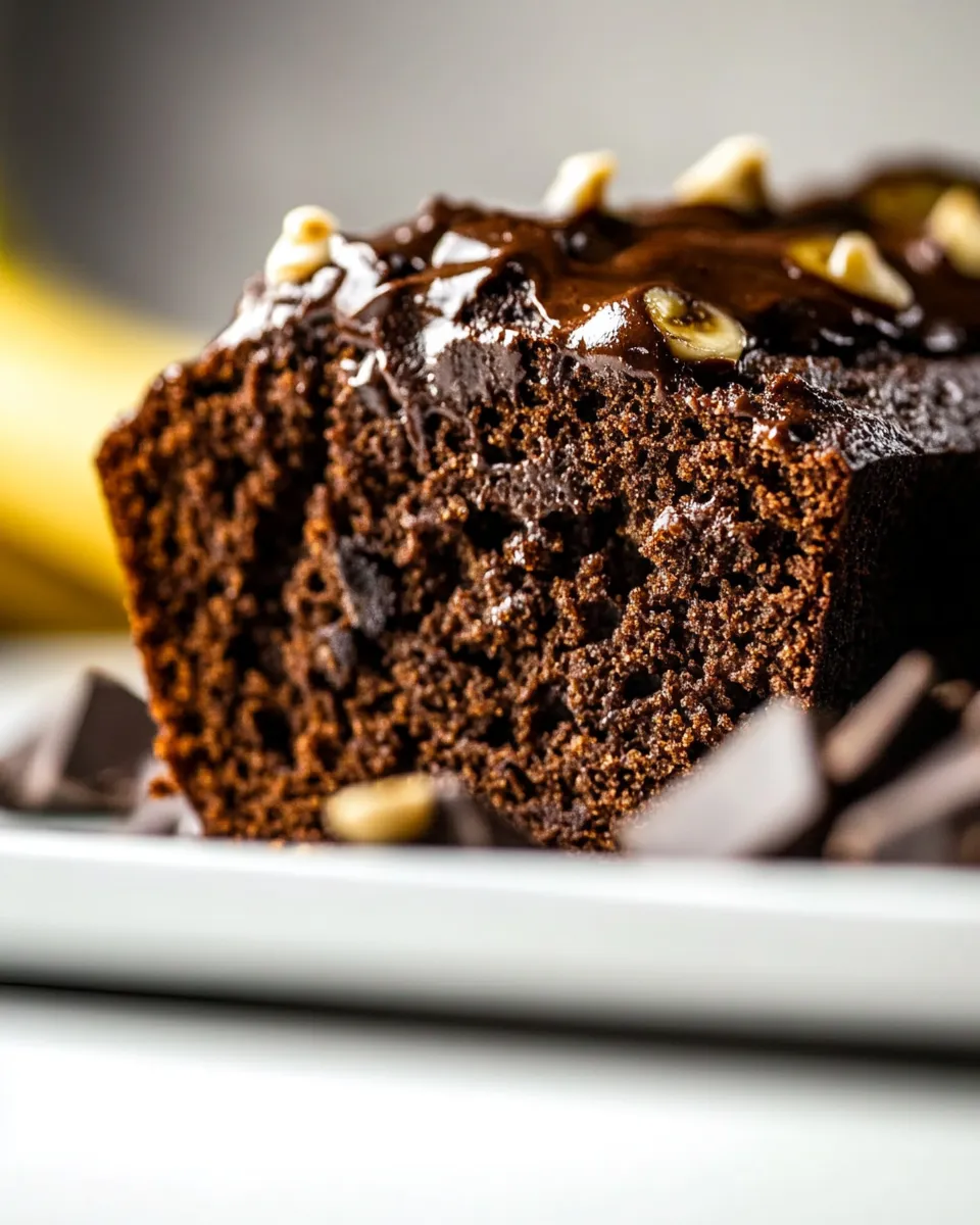 Fantastic Healthy Chocolate Banana Bread shot