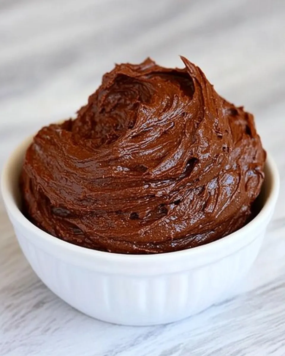 Delicious Healthy Chocolate Frosting shot