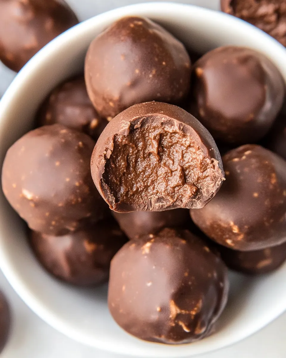 Homemade Healthy Chocolate Snack Balls photo