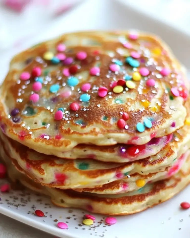 Easy Healthy Greek Yogurt Confetti Pancakes photo