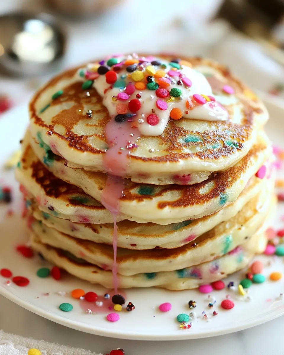 Quick Healthy Greek Yogurt Confetti Pancakes recipe photo