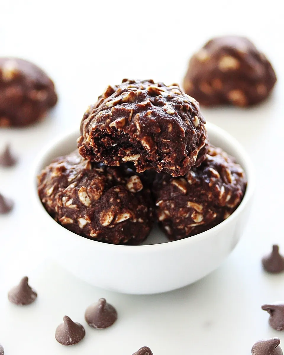 Easy Healthy No-Bake Cookies Vegan & Gluten-Free recipe photo