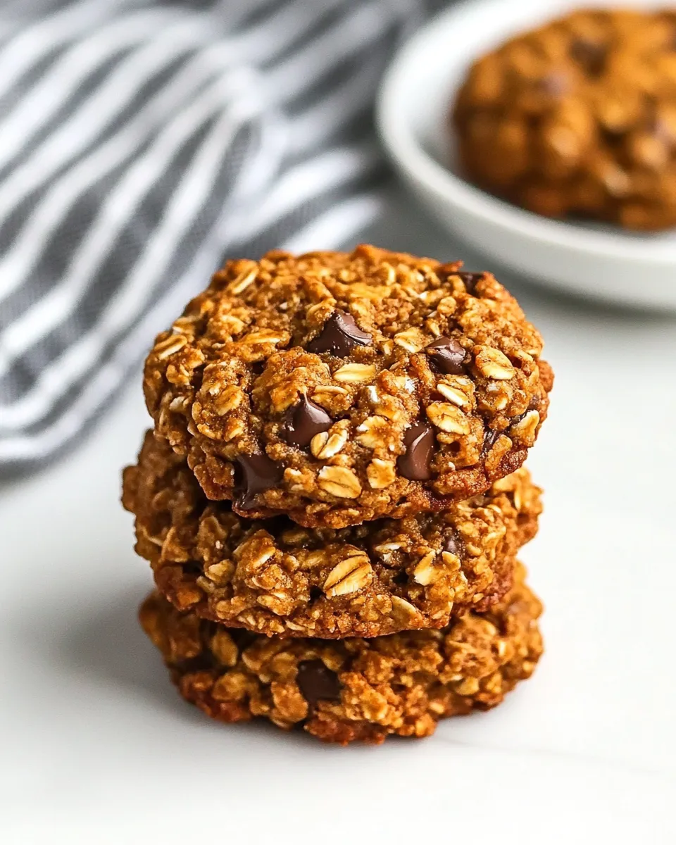 Quick Healthy Peanut Butter Oatmeal Cookies shot