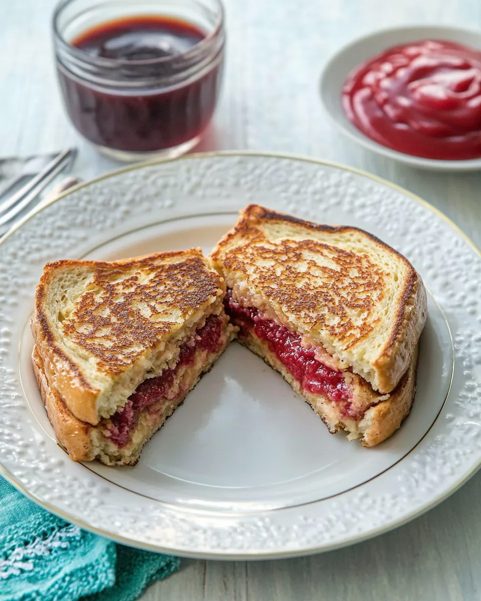 Delicious Healthy Stuffed French Toast With PB & J image