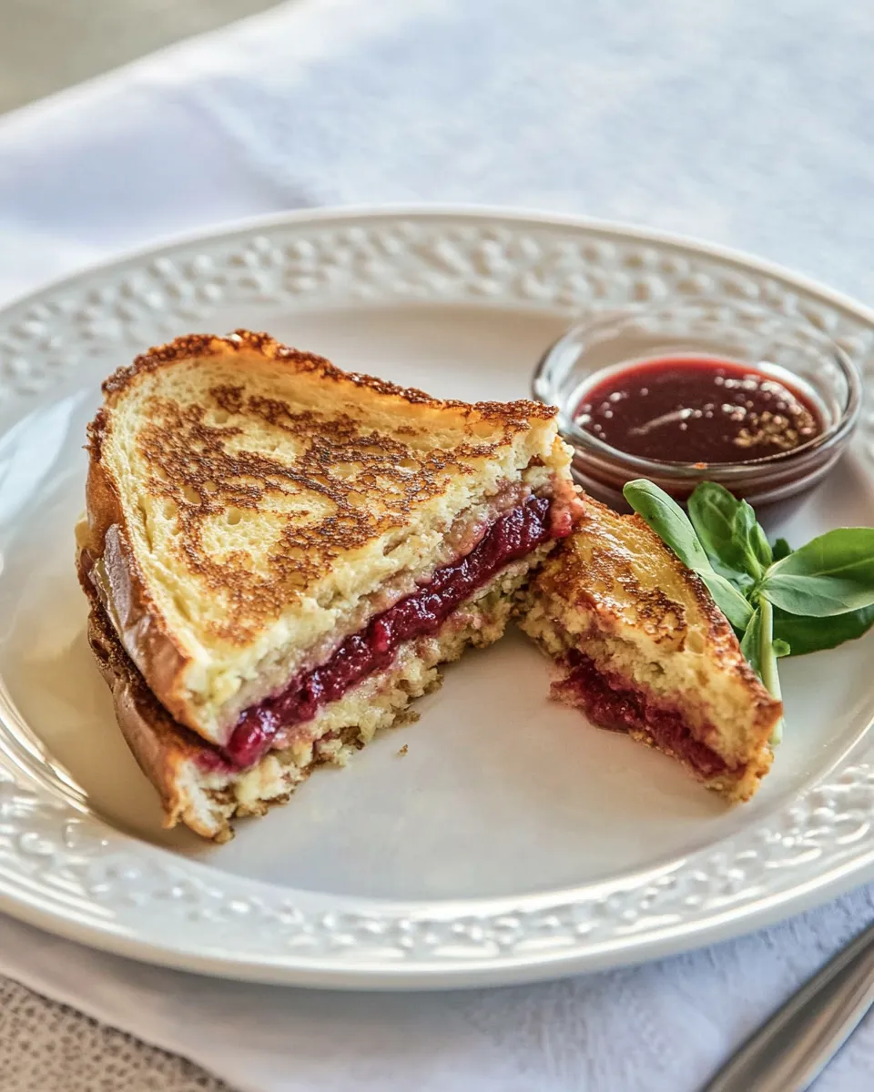 Quick Healthy Stuffed French Toast With PB & J food shot