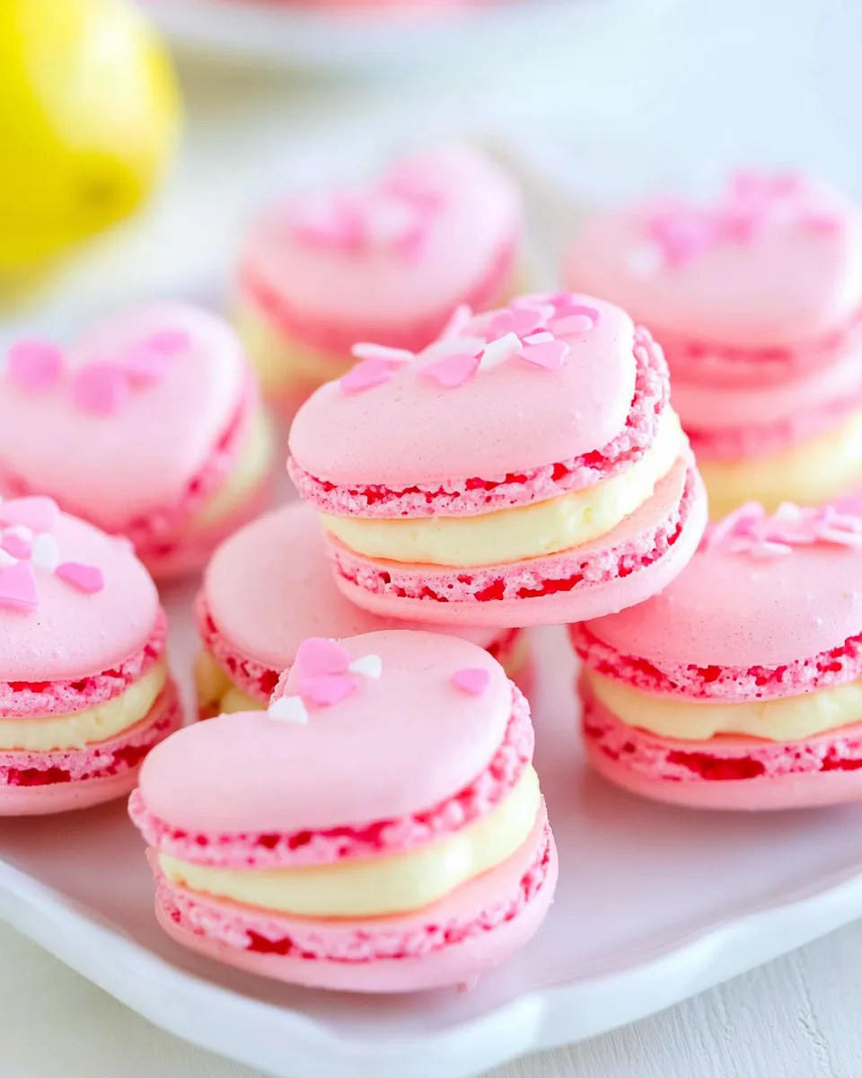 Easy Heart Macarons with Lemon Buttercream recipe photo