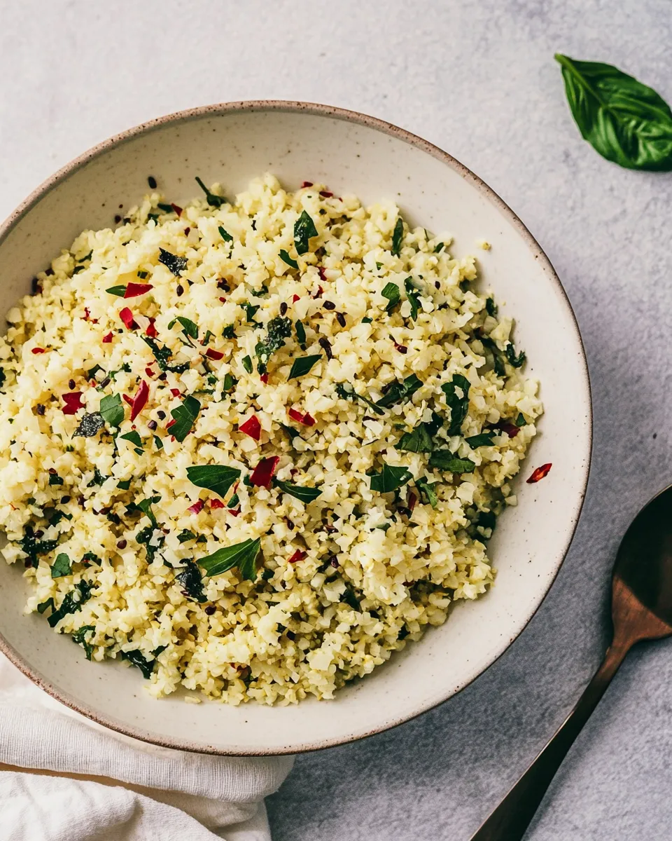 Delicious Herbed Cauliflower Rice Recipe shot