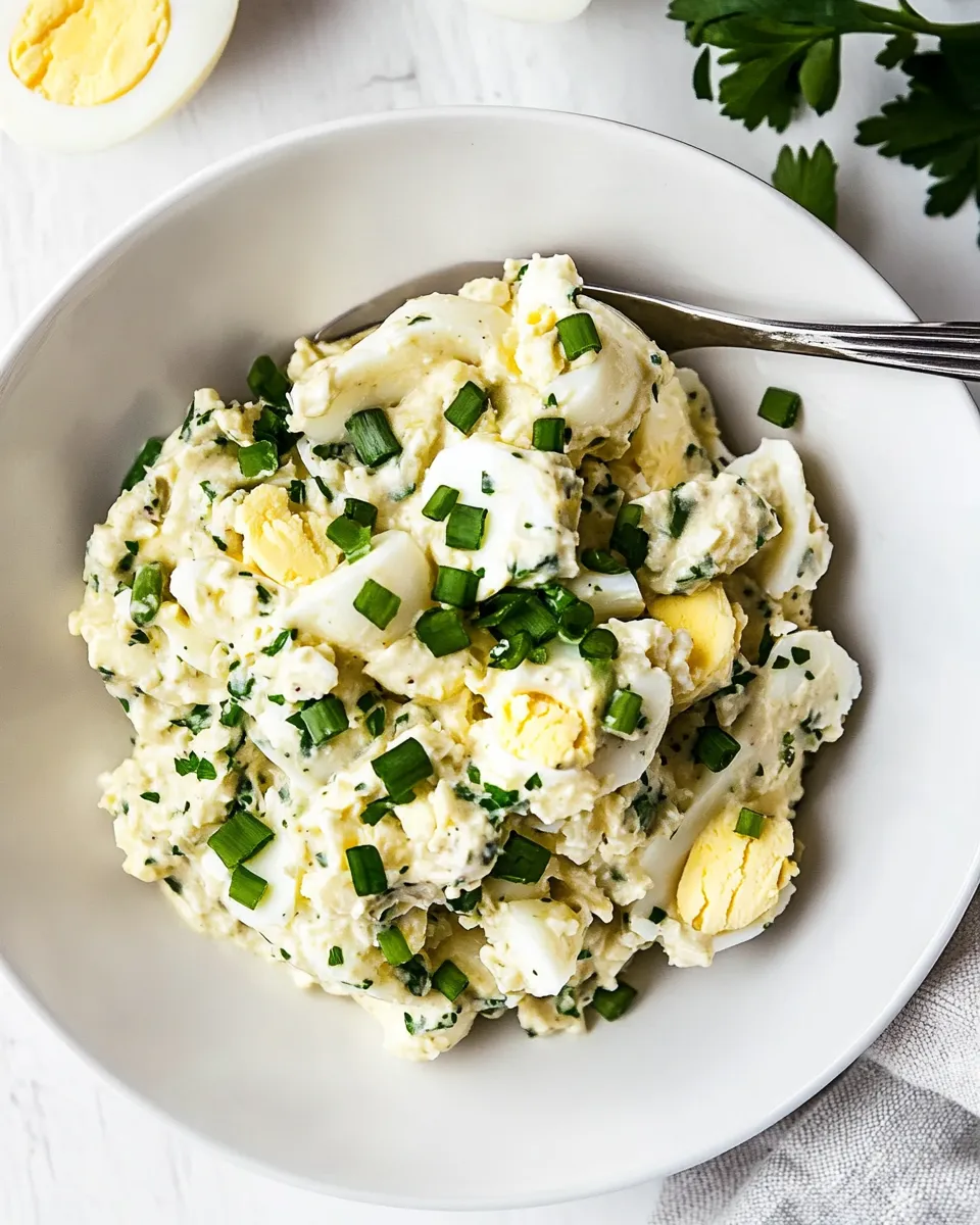 Quick High Protein Egg Salad (Low Calorie, Lower Fat) shot