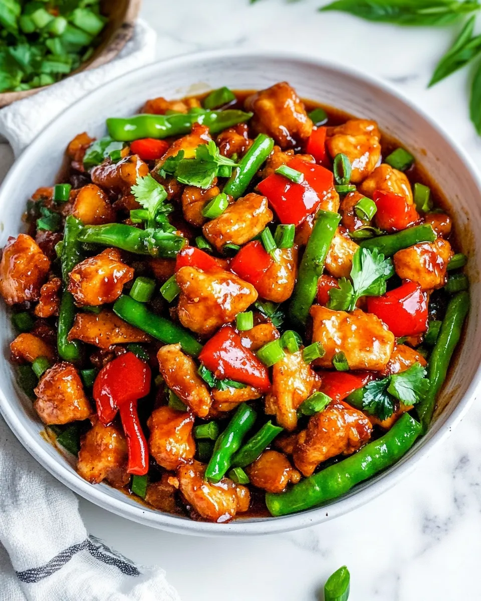 Savory Hoisin Ginger Chicken Sir Fry shot