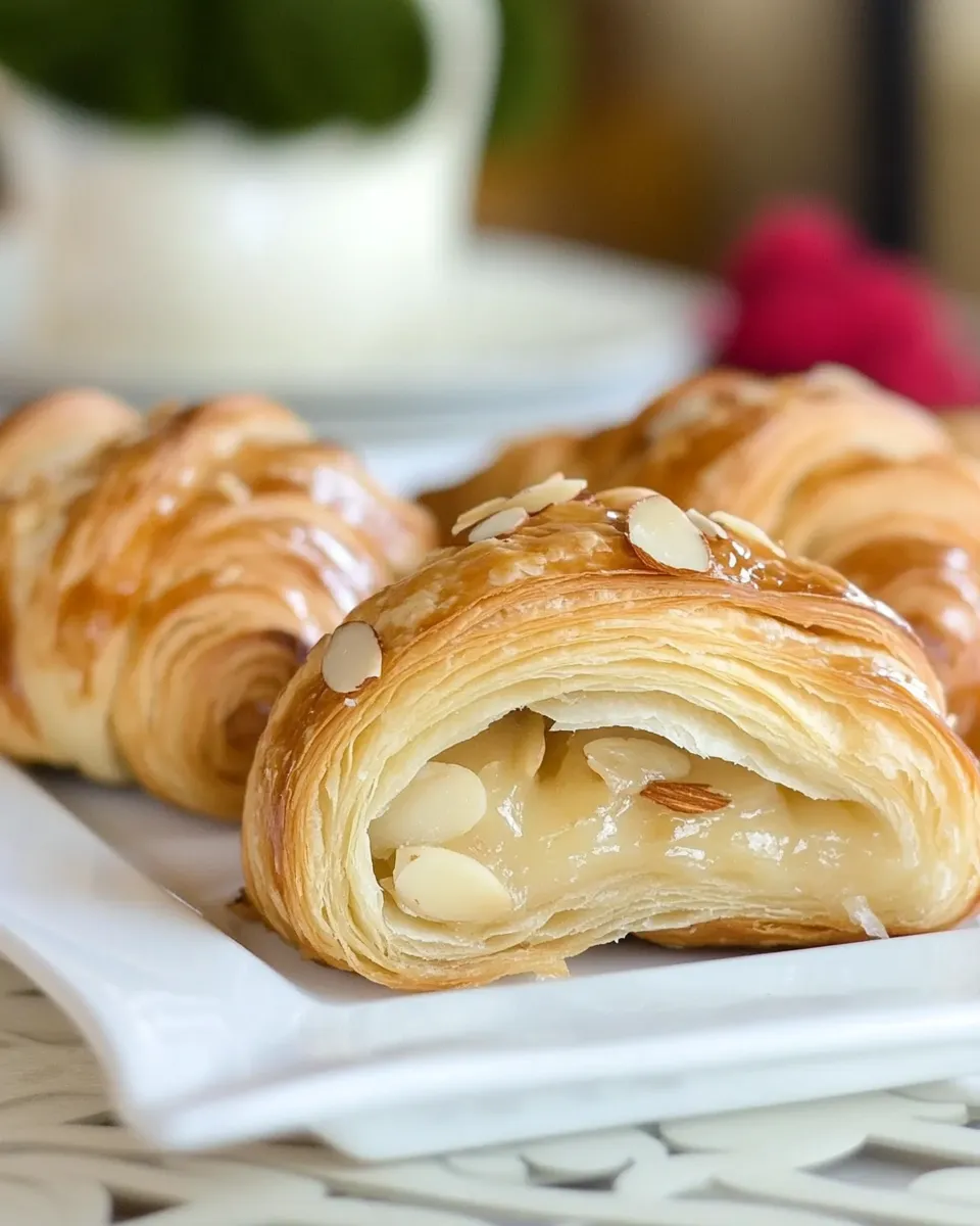 Classic Homemade Almond Croissants recipe photo