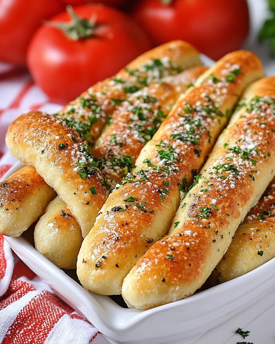 Delicious Homemade Breadsticks shot