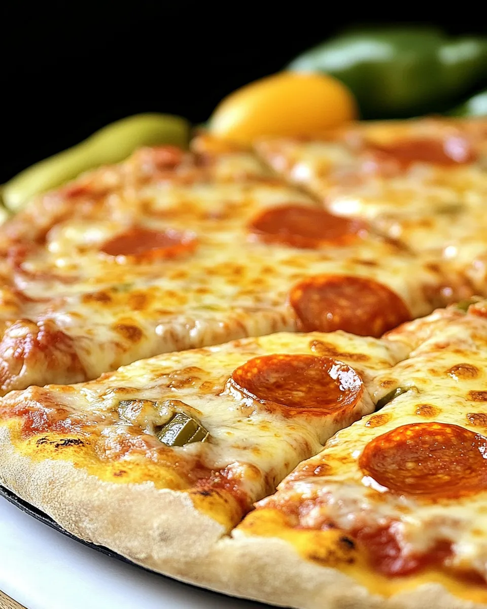 Delicious Homemade Pepperoni Pizza shot