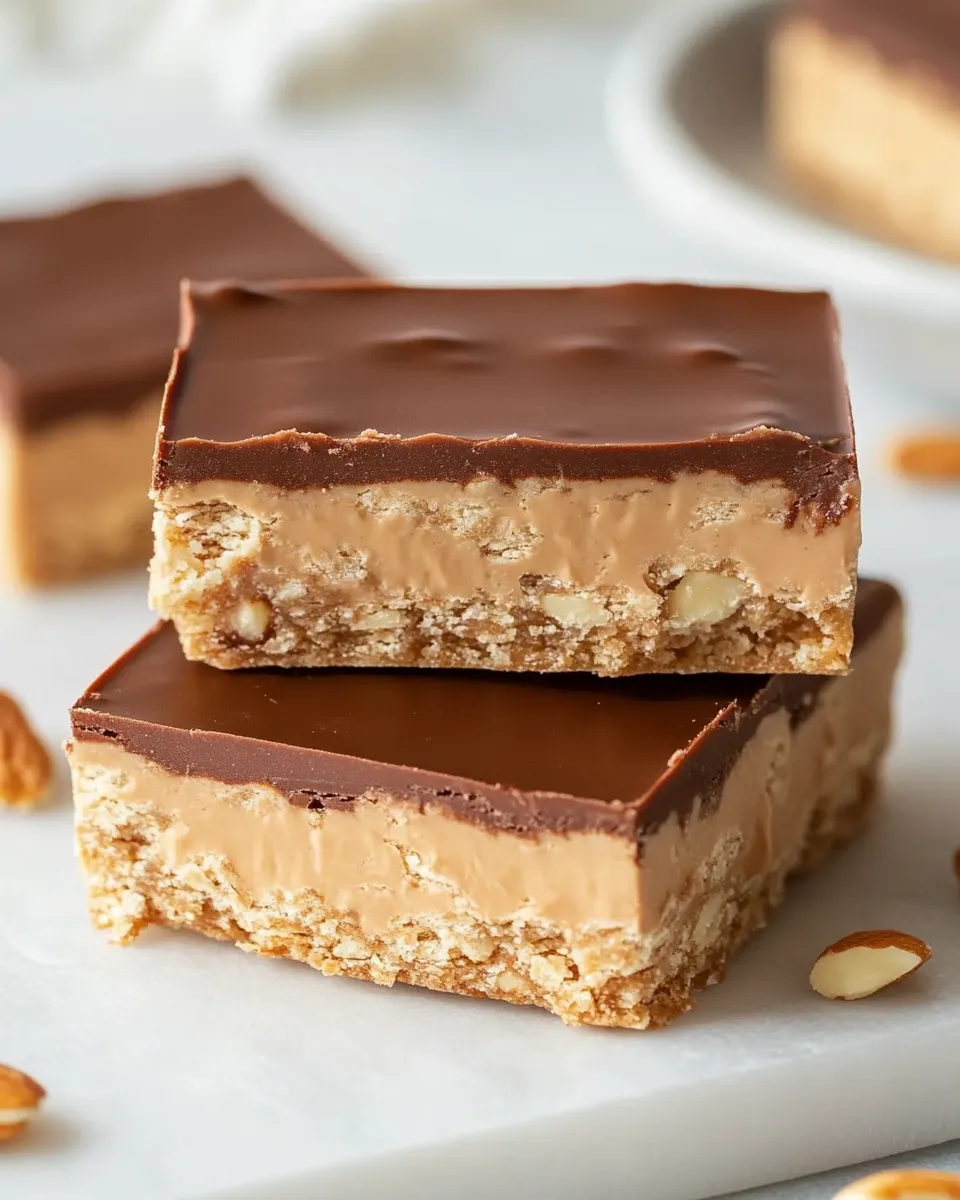 Quick Homemade Snickers Bars shot