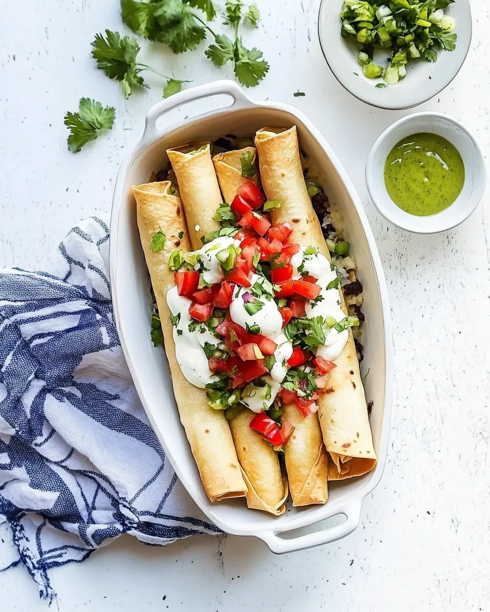 Quick Homemade Taquitos shot