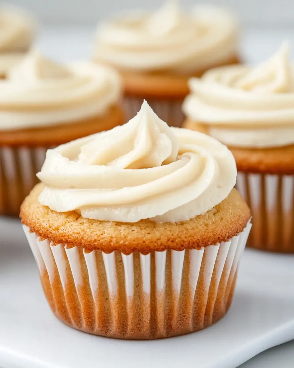 Easy Honey Cupcakes with Vanilla Frosting recipe photo
