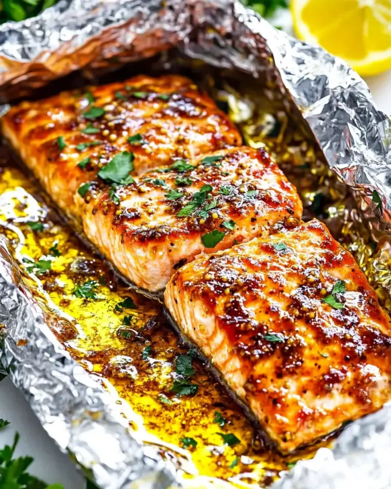 Homemade Honey Mustard Salmon In Foil photo