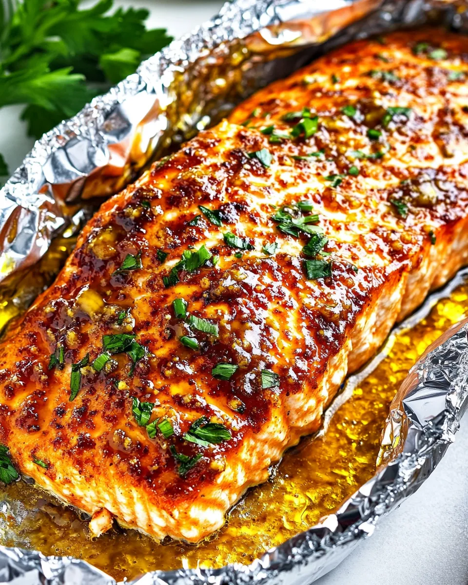 Classic Honey Mustard Salmon In Foil image