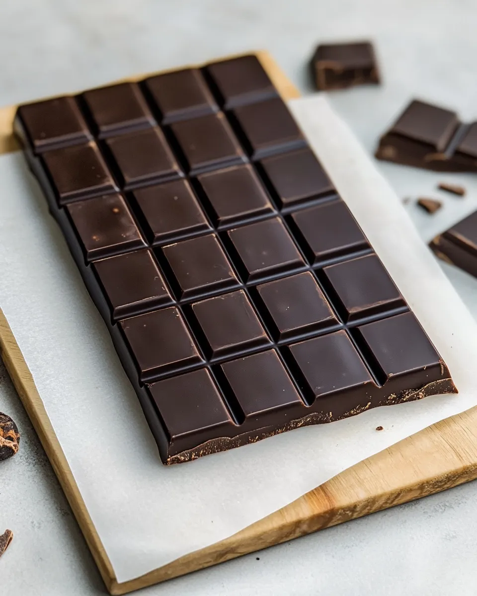 Quick How to Make Dark Chocolate Bars food shot