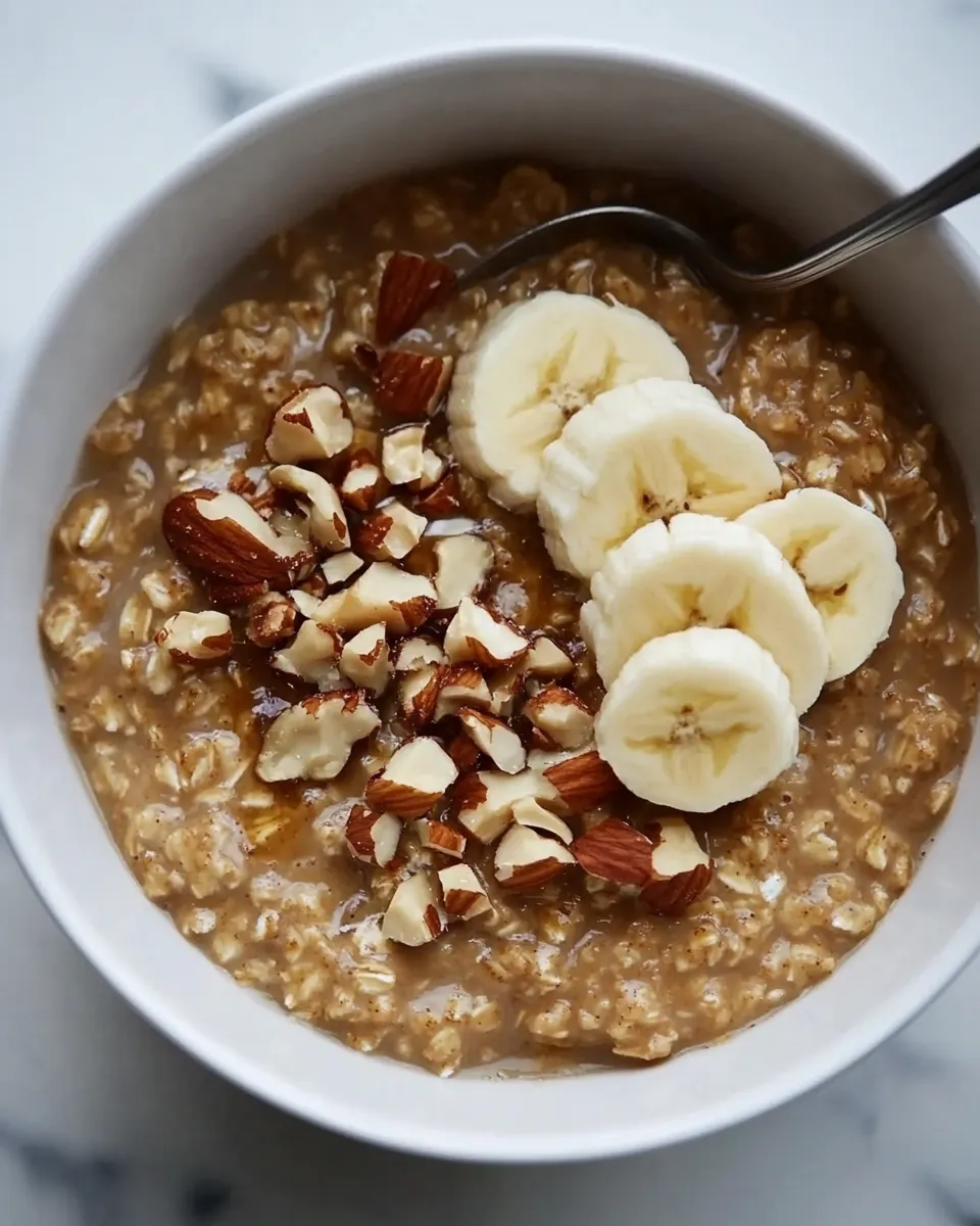 Healthy Instant Pot Omega-3 Banana Walnut Steel Cut Oats shot