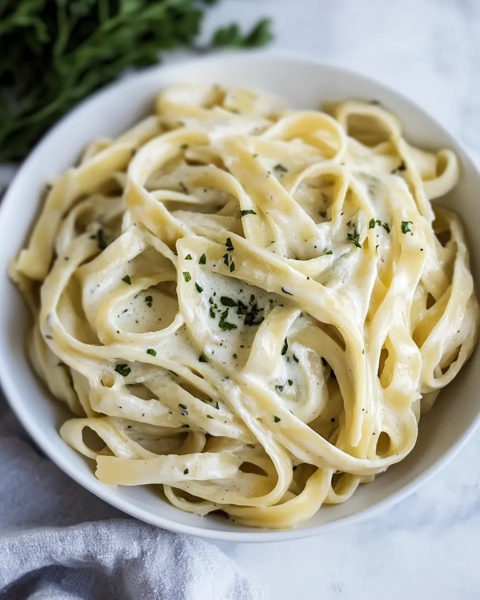 Delicious Instant Pot Skinny Fettuccine Alfredo image