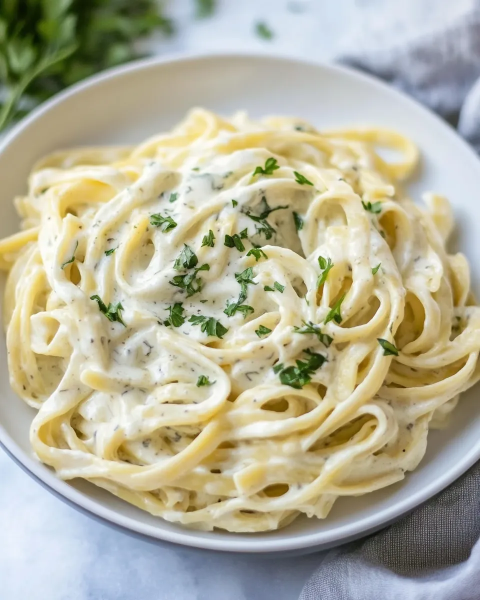 Healthy Instant Pot Skinny Fettuccine Alfredo shot