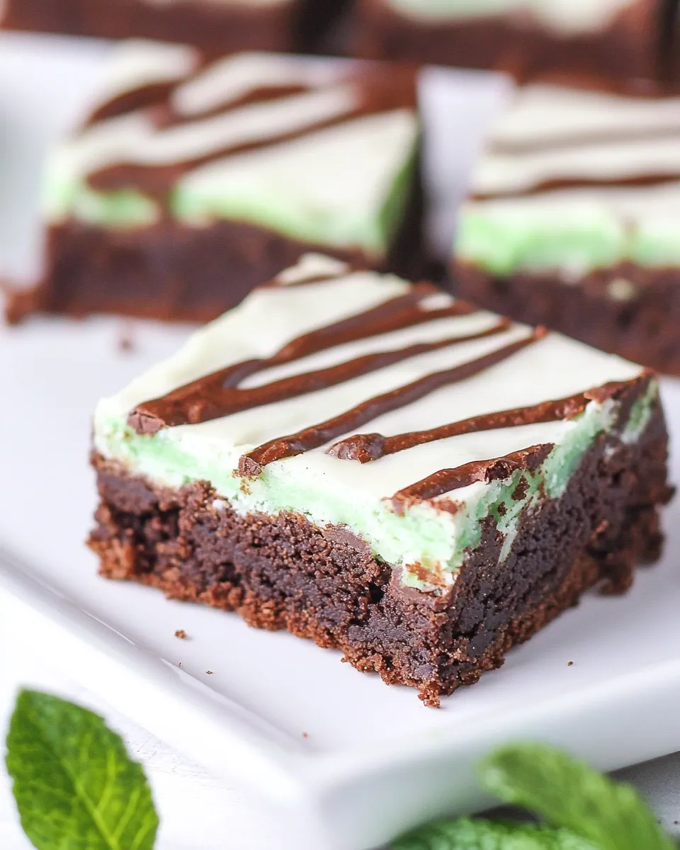 Homemade Irish Mint Brownies photo