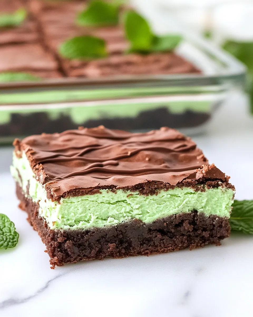 Easy Irish Mint Brownies recipe photo