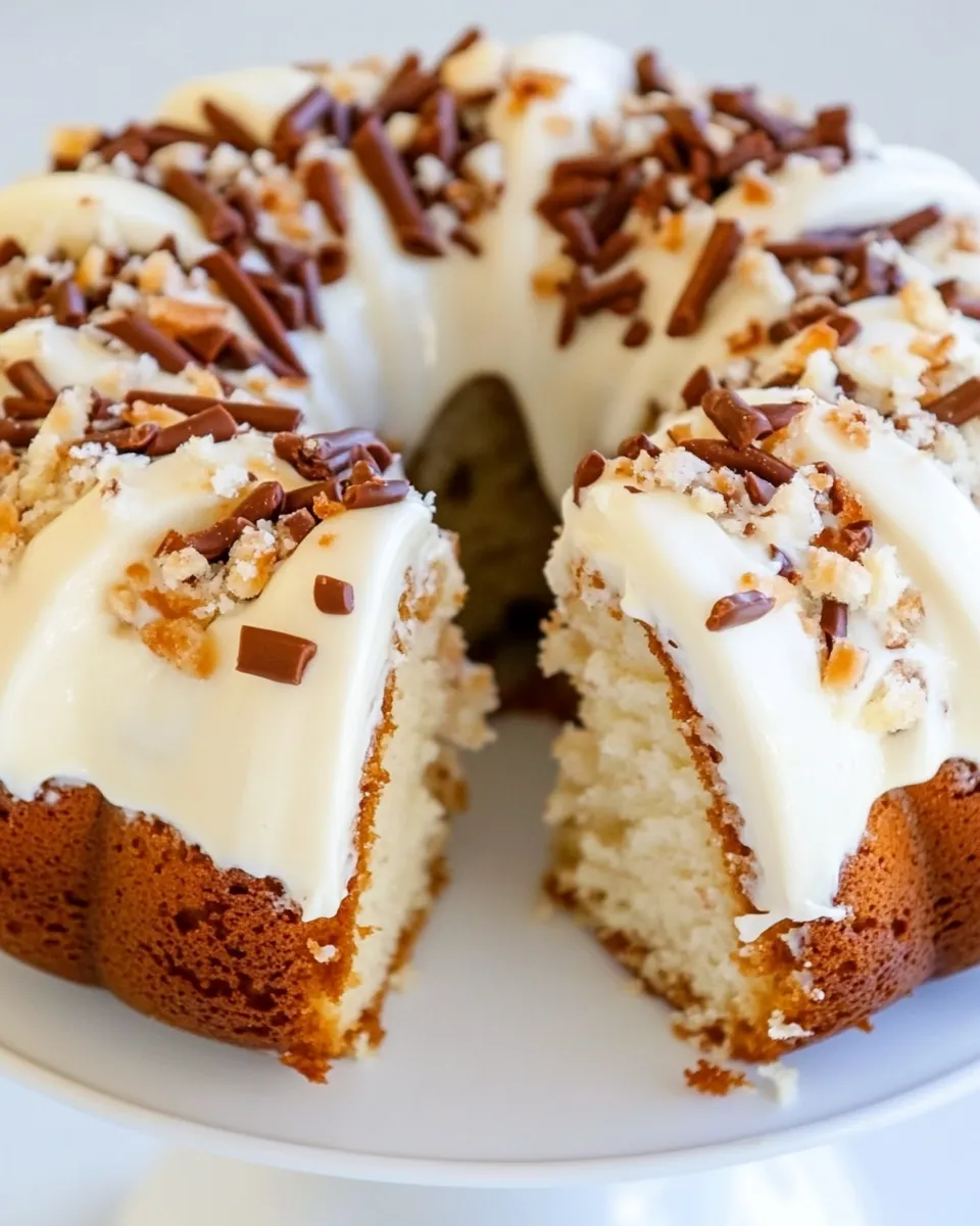 Delicious Italian Cream Bundt Cake shot