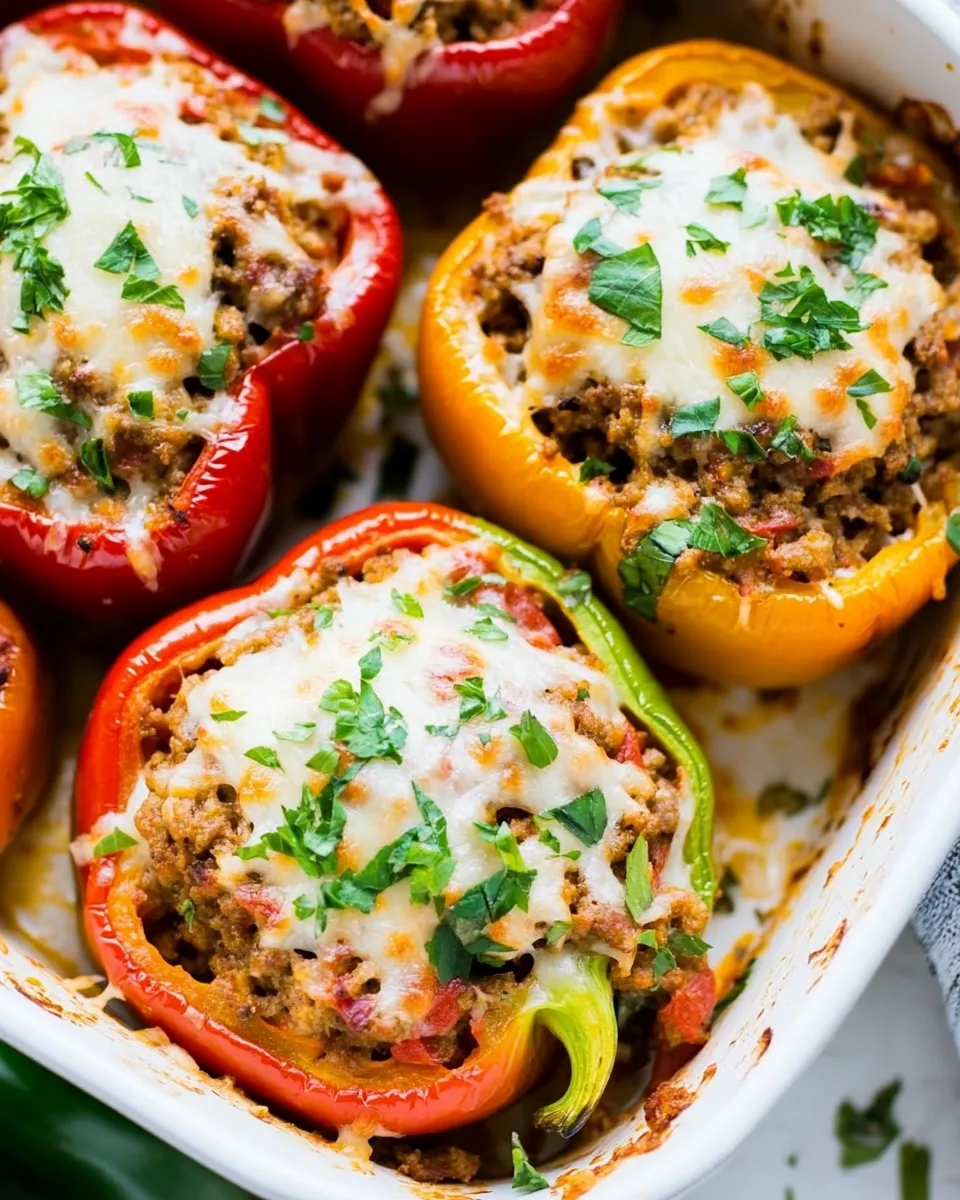 Delicious Italian Sausage Stuffed Peppers shot