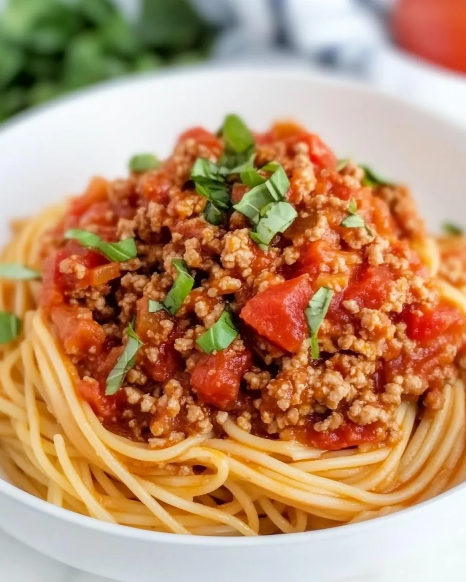 Classic Italian Style Ground Turkey Spaghetti image