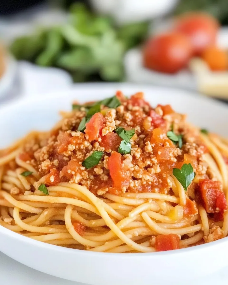 Easy Italian Style Ground Turkey Spaghetti recipe photo
