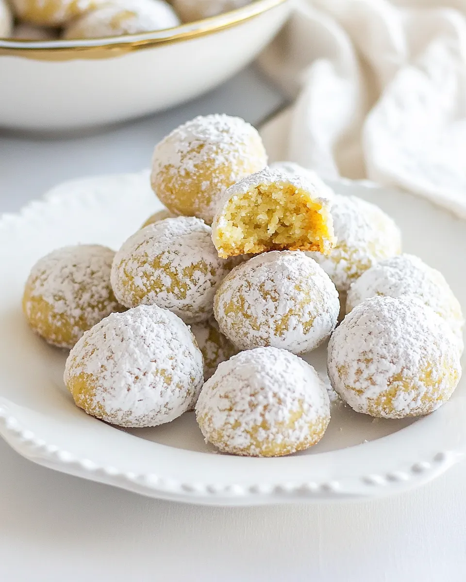 Delicious Italian Wedding Cookies shot