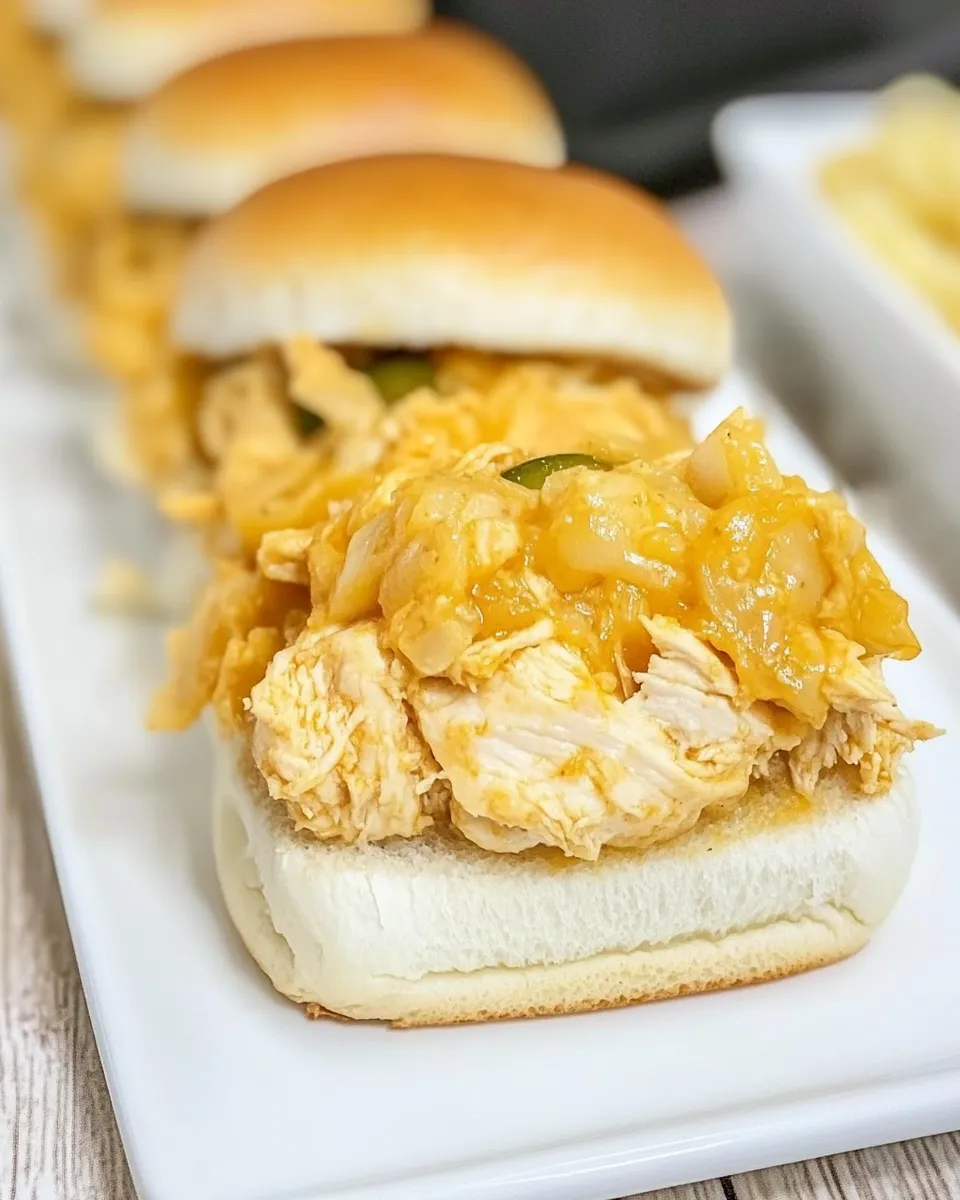 Delicious Jalapeno Popper Chicken Sliders image