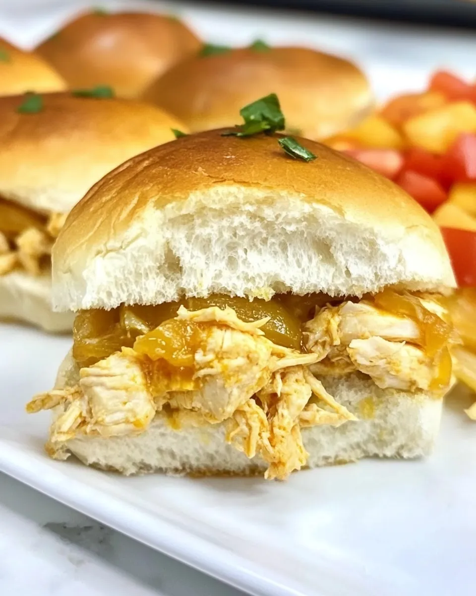 Savory Jalapeno Popper Chicken Sliders recipe photo