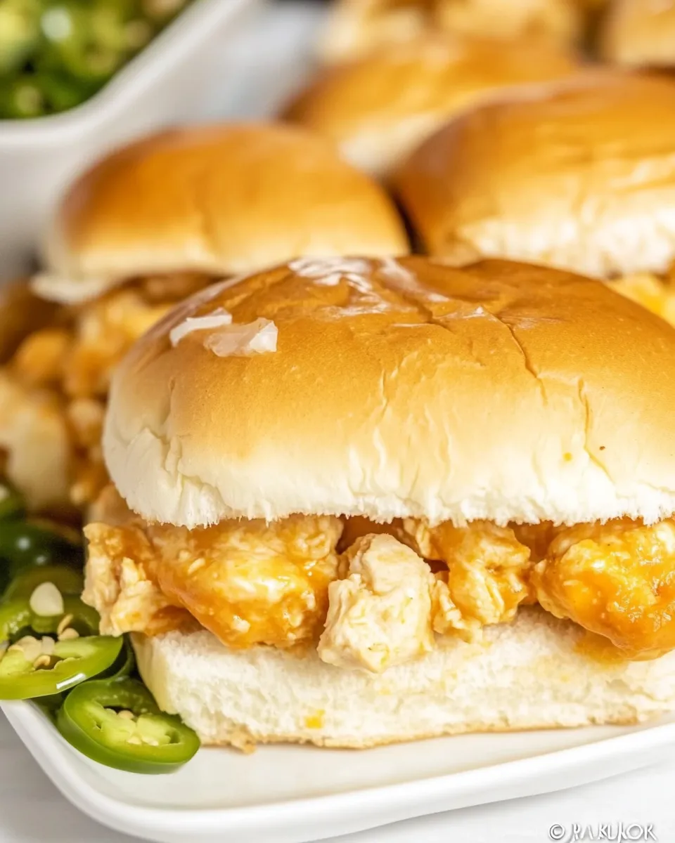 Homemade Jalapeno Popper Chicken Sliders dish photo