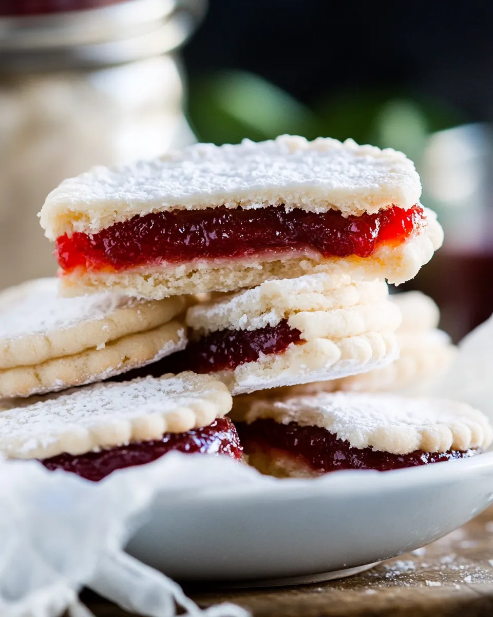 Easy Jam Filled Sandwich Cookies (Zirochki) shot