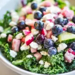 Easy Kale Salad with Blueberry Vinaigrette photo