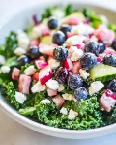 Easy Kale Salad with Blueberry Vinaigrette photo
