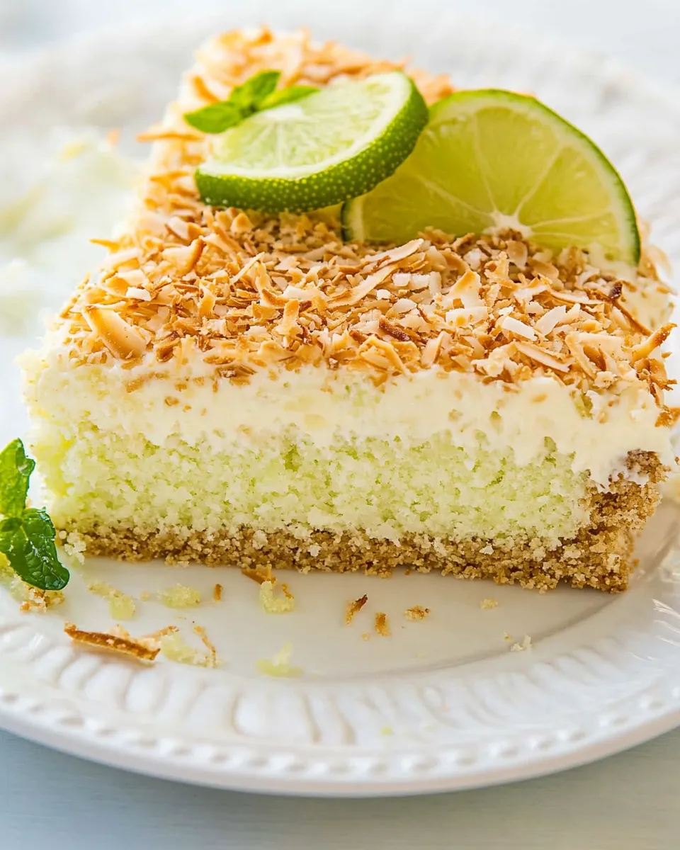 Homemade Key Lime Coconut Cake photo