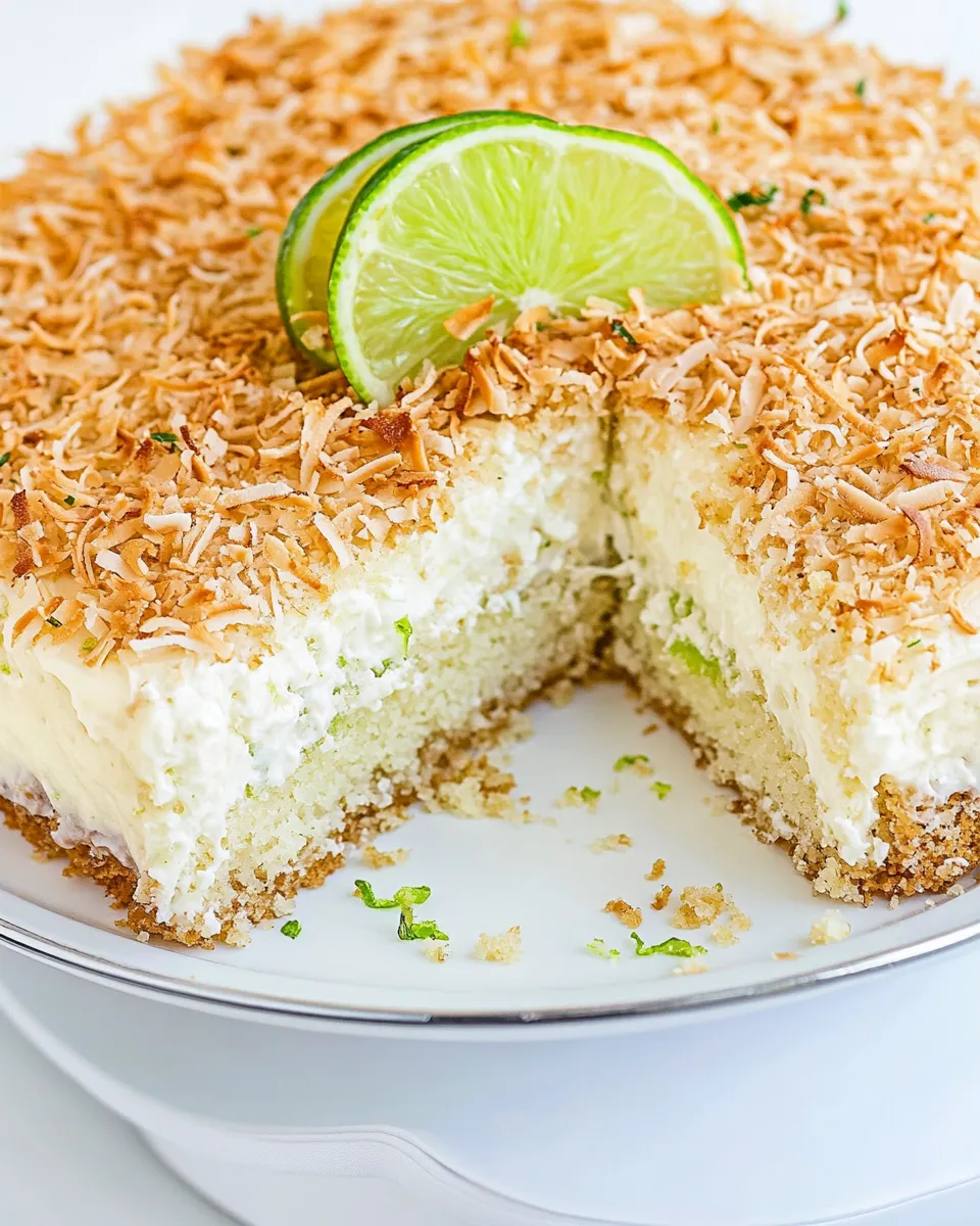 Classic Key Lime Coconut Cake image