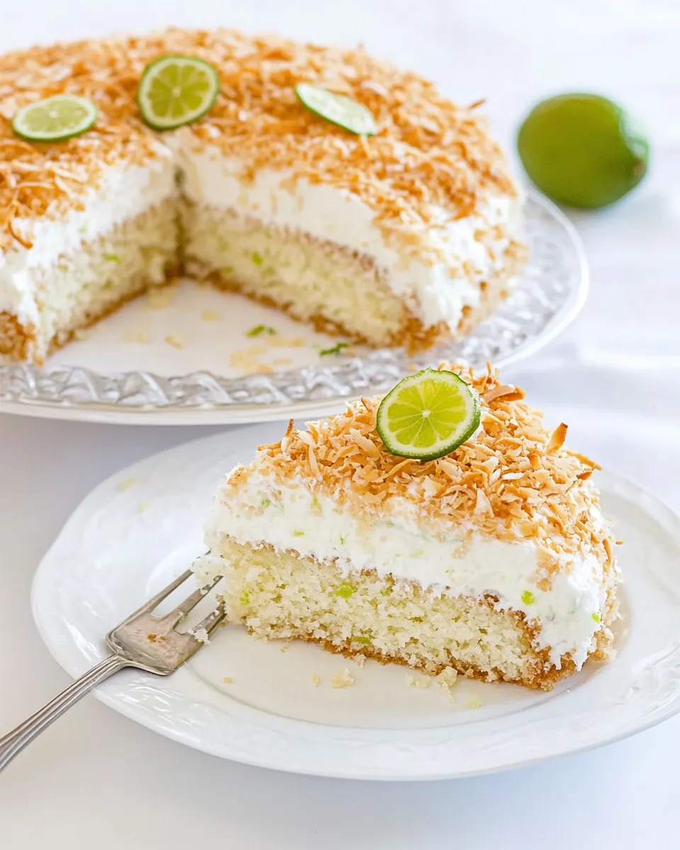 Easy Key Lime Coconut Cake recipe photo