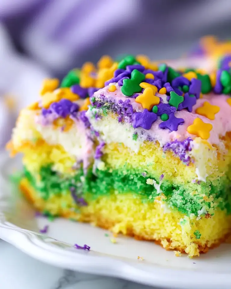 Homemade King Cake Poke Cake Recipe photo