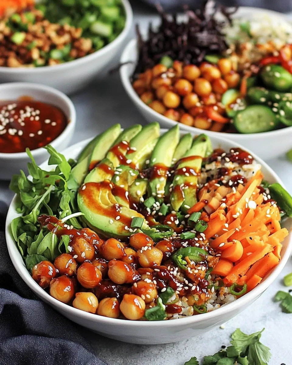 Homemade Korean BBQ Chickpea Bowls photo