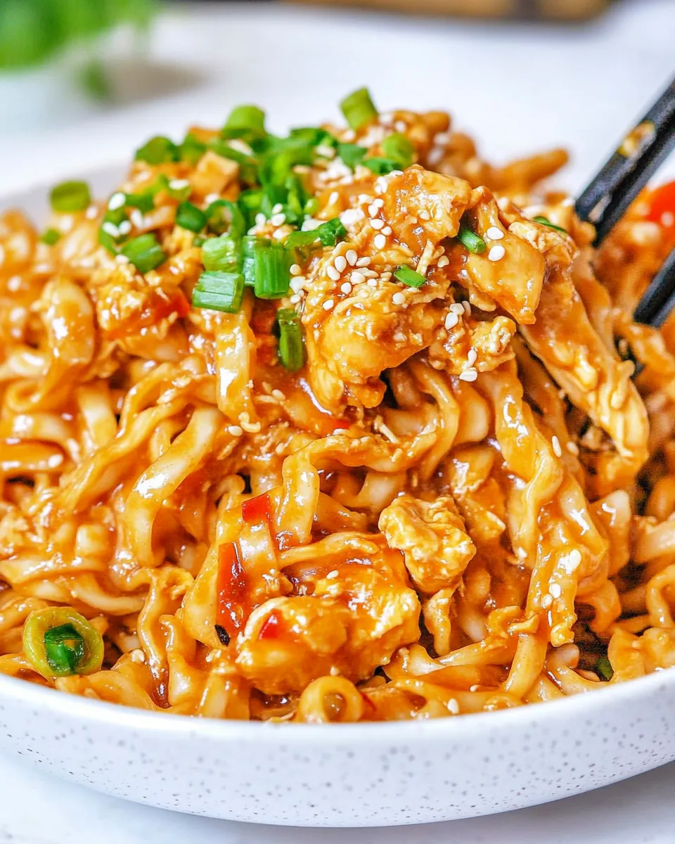 Homemade Kung Pao Chicken Noodles photo
