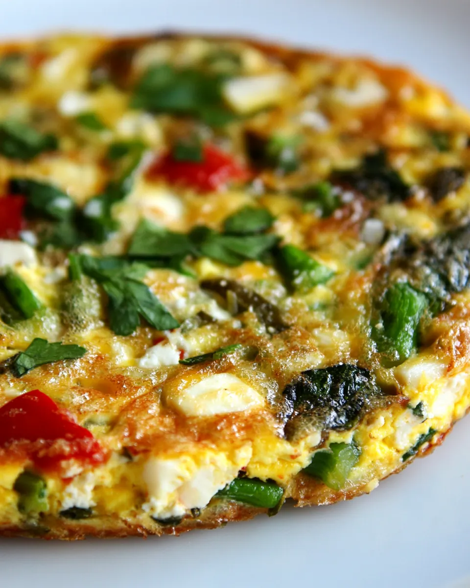 Delicious Leftover Veggie Frittata shot