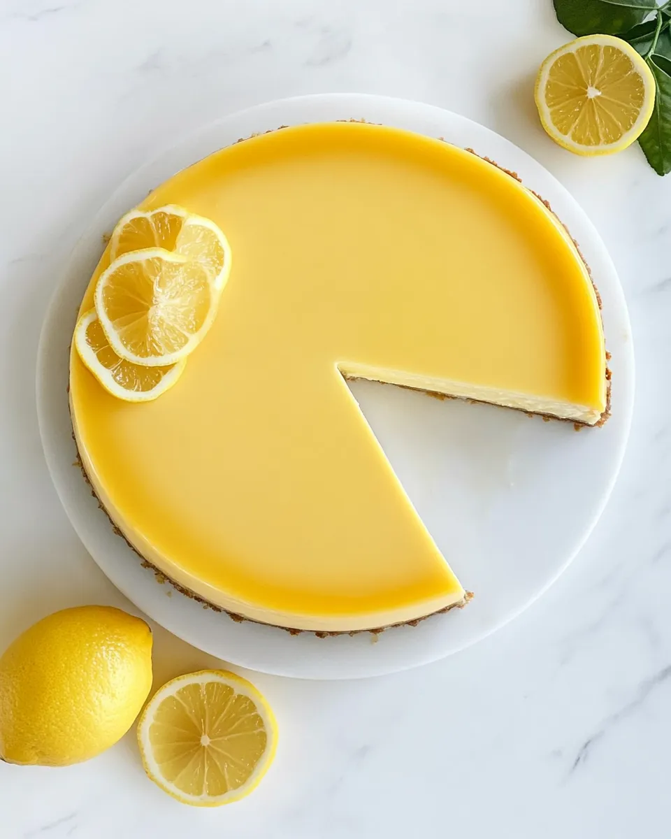 Easy Lemon Cheesecake Recipe shot