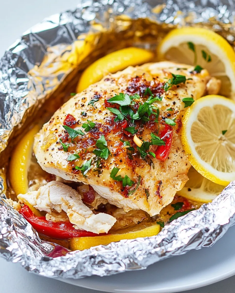 Delicious Lemon Chicken Foil Packets image